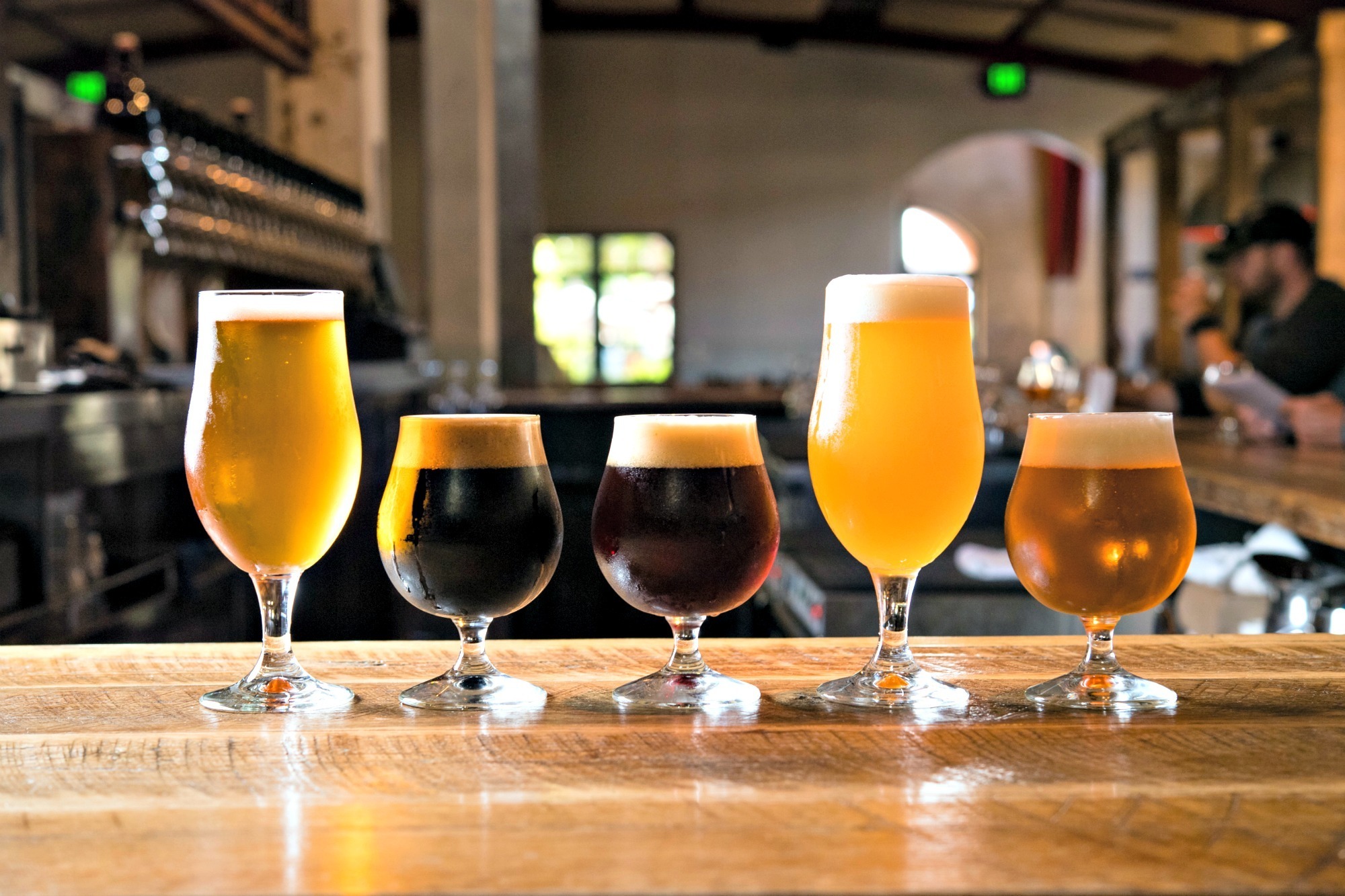 Beers on the Bar Stone Brewery Beers