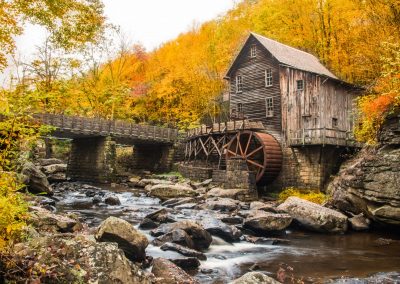 The Iconic Glade Creek Grist Mill at Babcock State Park, West Virginia