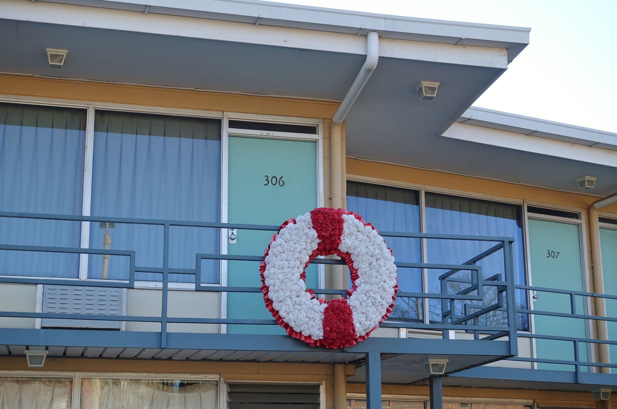 Motel room door